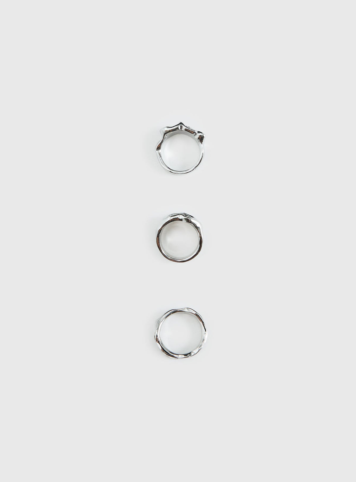 Two Young Hearts Ring Pack Silver