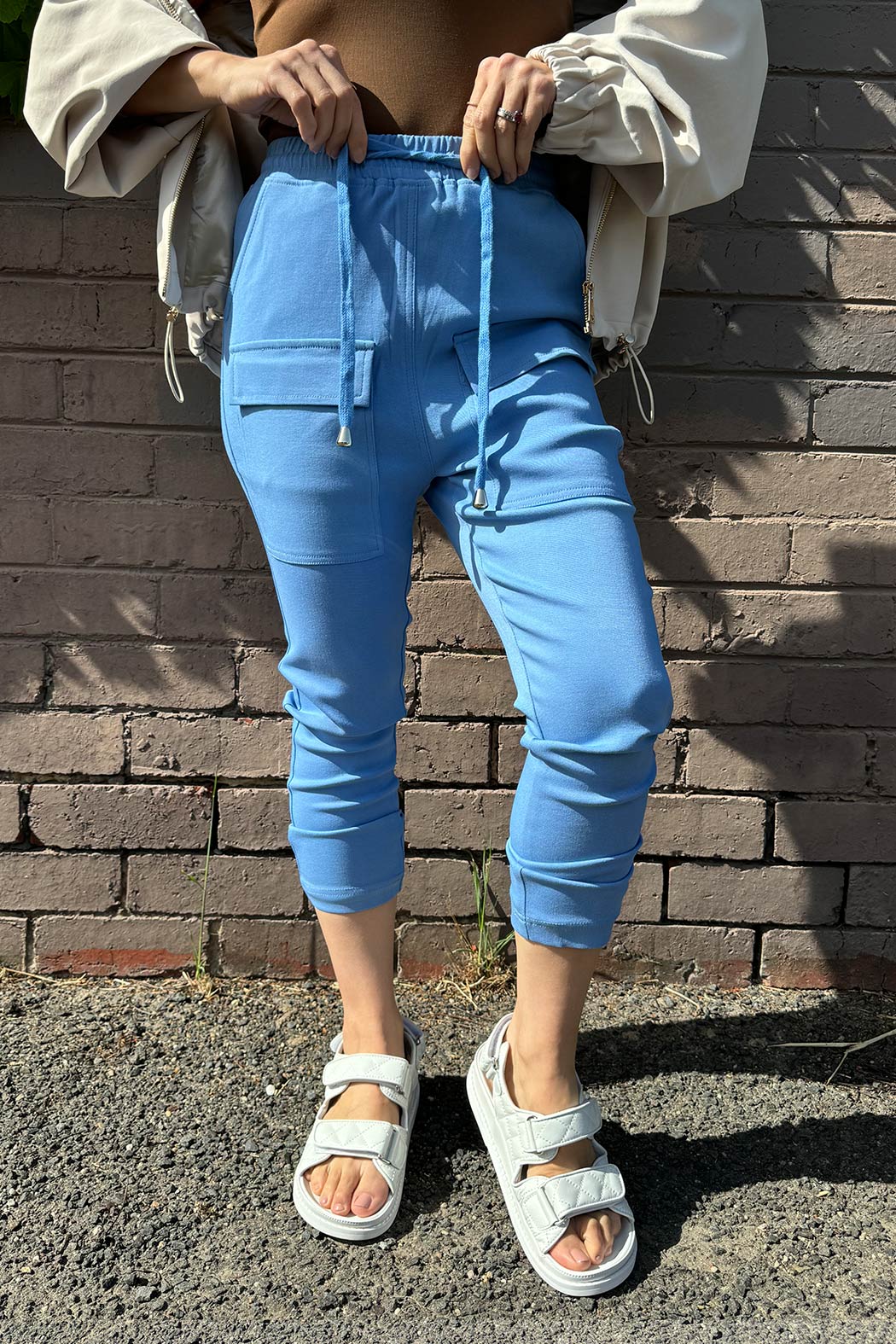 Cornflower Drawstring Cargo Pant