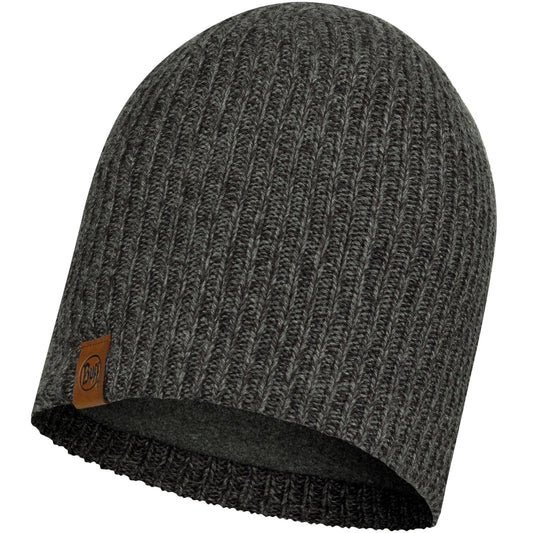 Buff Unisex Knitted Fleece Lined Beanie Hat - Grey