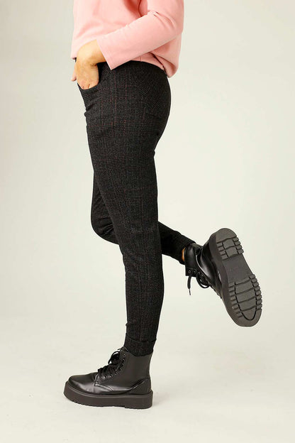Charcoal Ponte Relaxed Slim Jean