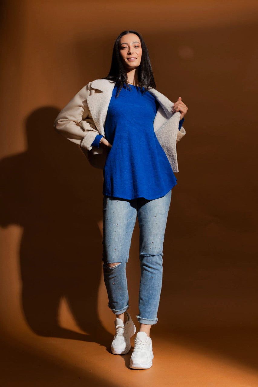 Cobalt Bell Long Sleeve Top