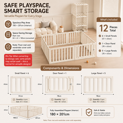 Playpen 180x201cm