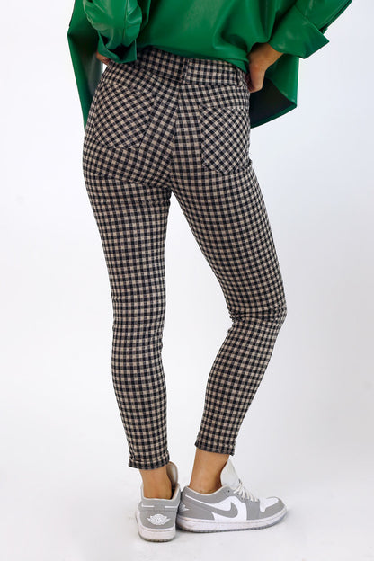 Check Ponte Slim Pant - SALE
