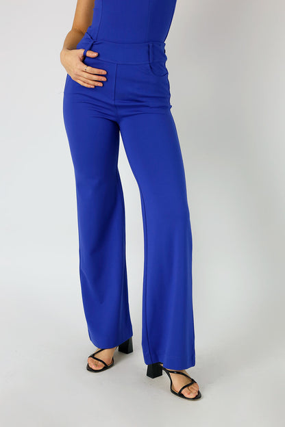 Cobalt Ponte Wide Leg Flare - SALE