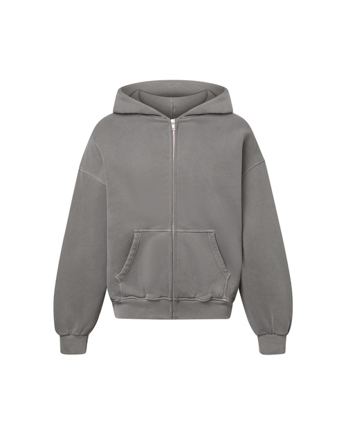 450 GSM 'Mud Gray' Zipper