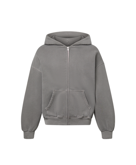 450 GSM 'Mud Gray' Zipper