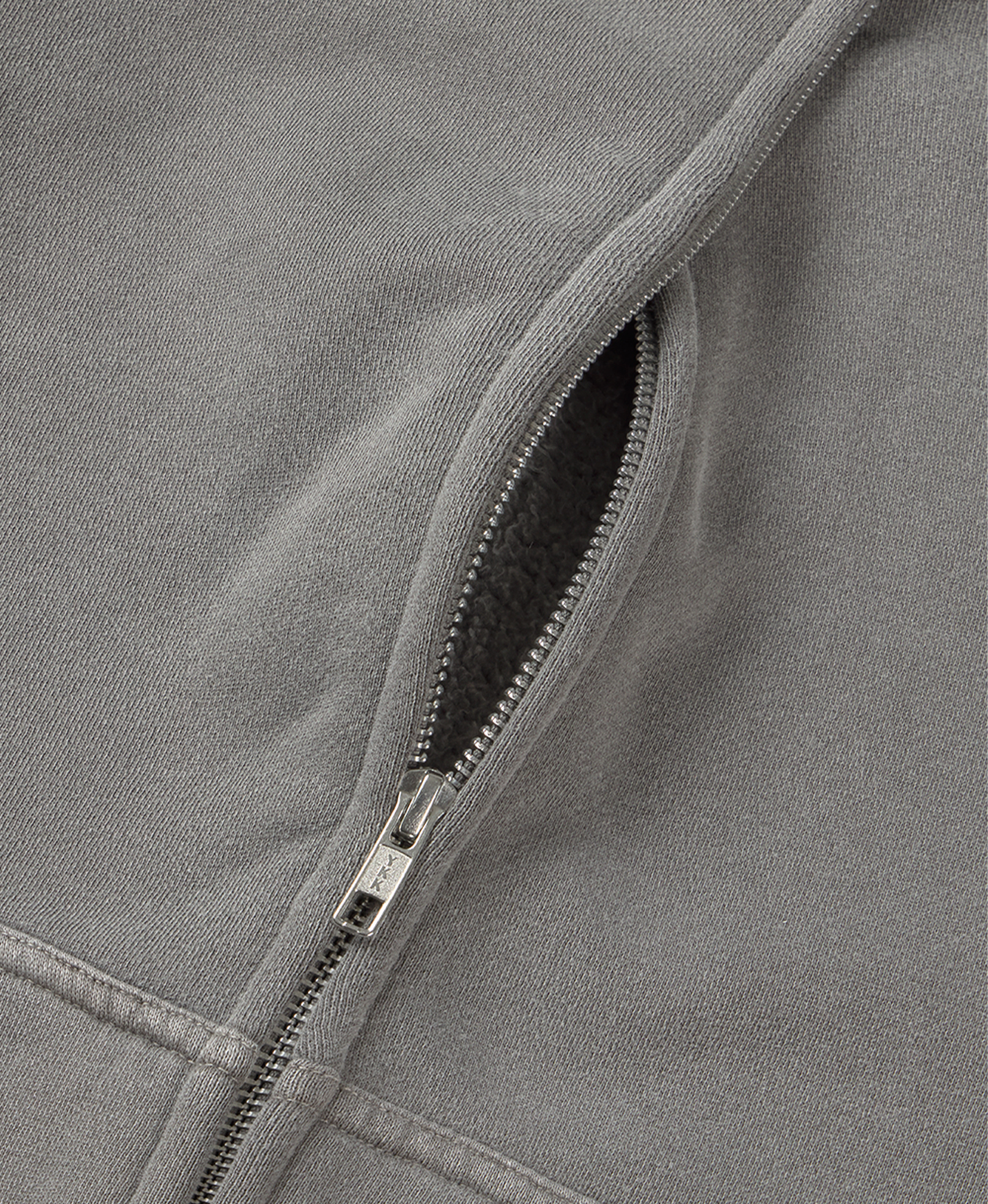 450 GSM 'Mud Gray' Zipper