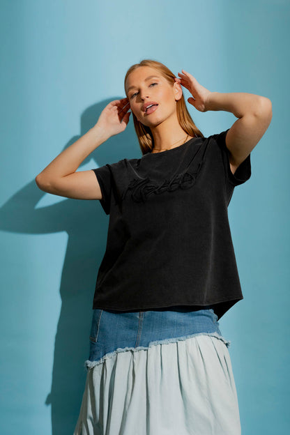 Charcoal Washed Cornelli T-Shirt
