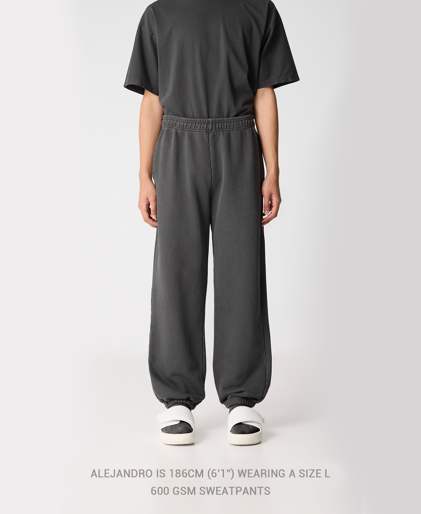 600 GSM 'Neutral Gray' Sweatpants