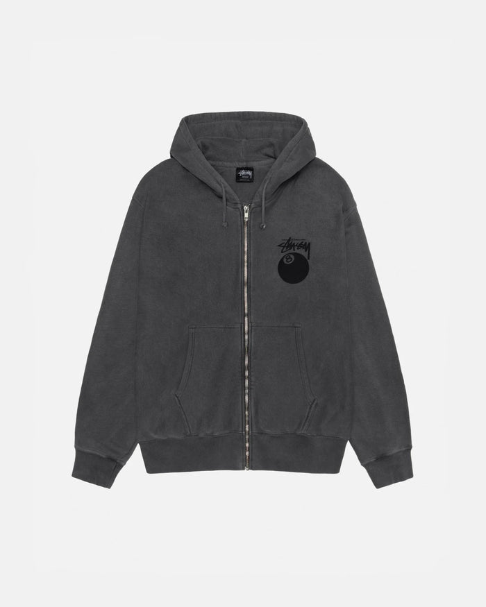 8 BALL ZIP HOODIE PIGMENT DYED - Four Street