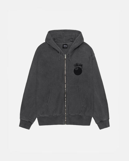 8 BALL ZIP HOODIE PIGMENT DYED - Four Street