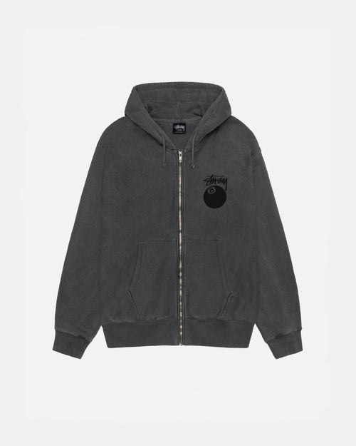 8 BALL ZIP HOODIE PIGMENT DYED - Four Street