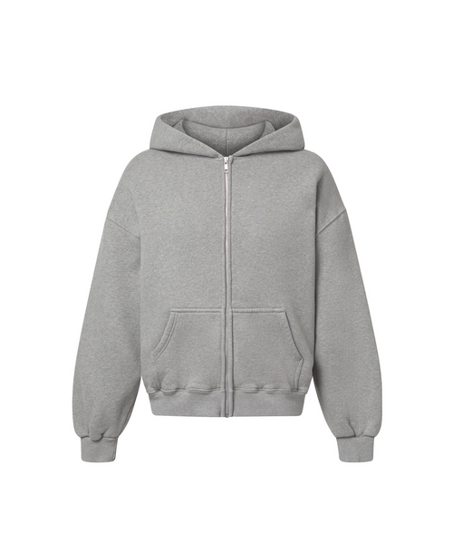 450 GSM 'Ash Gray' Zipper