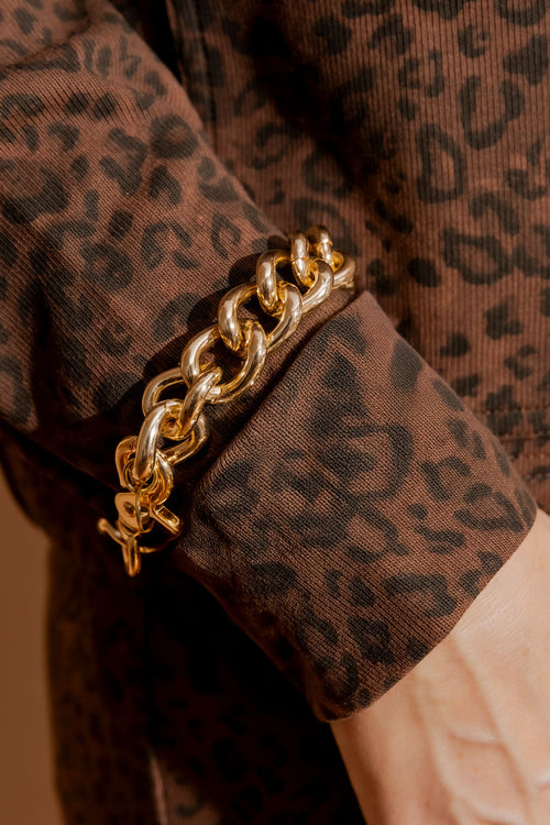 Gold Chunky Bracelet Gold O/S