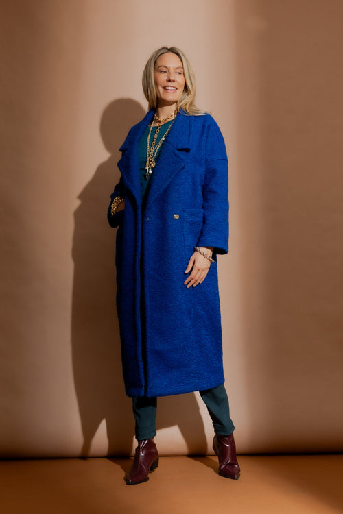 Cobalt Cocoon Coat