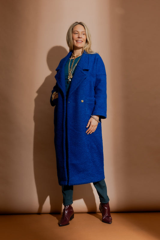Cobalt Cocoon Coat