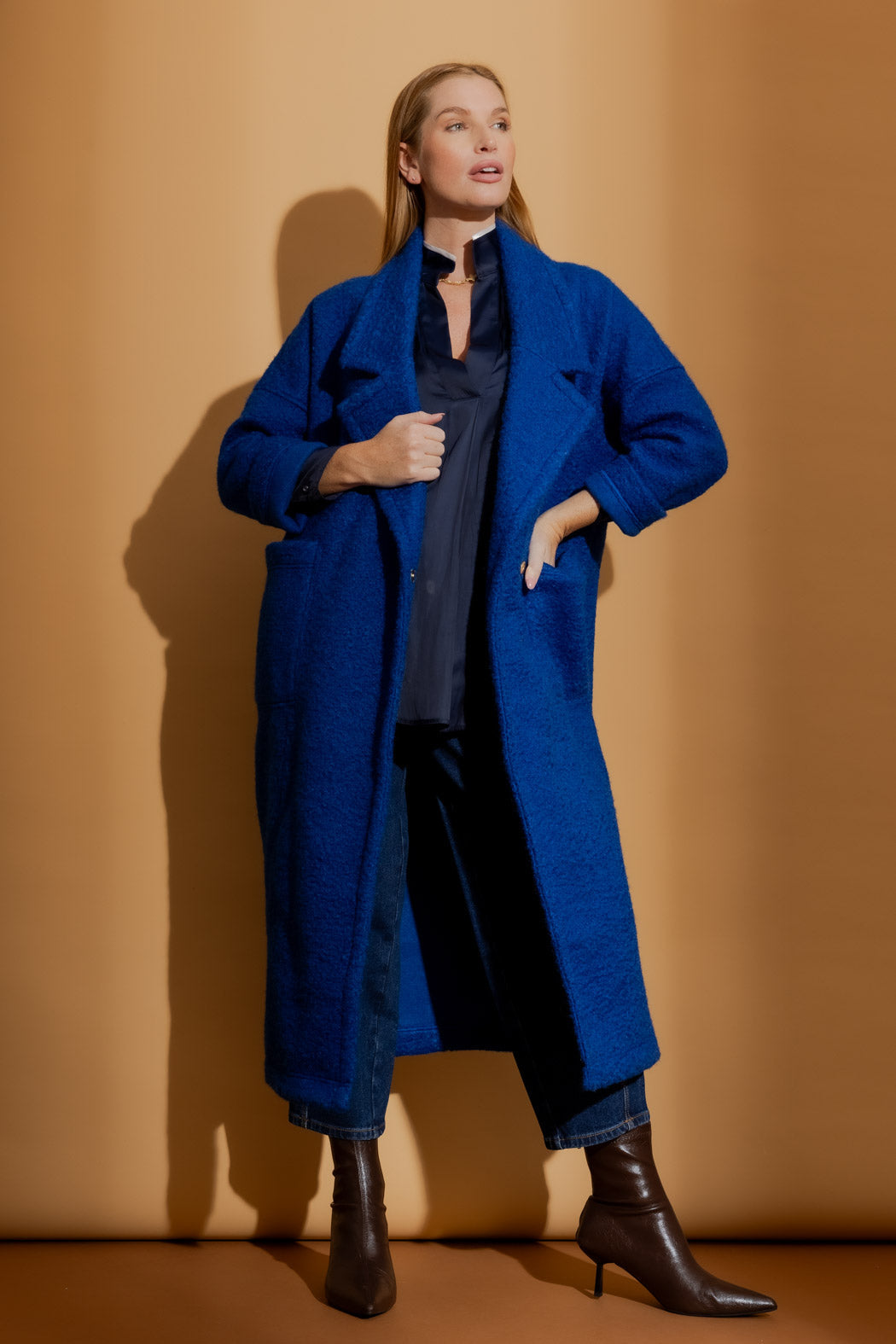 Cobalt Cocoon Coat