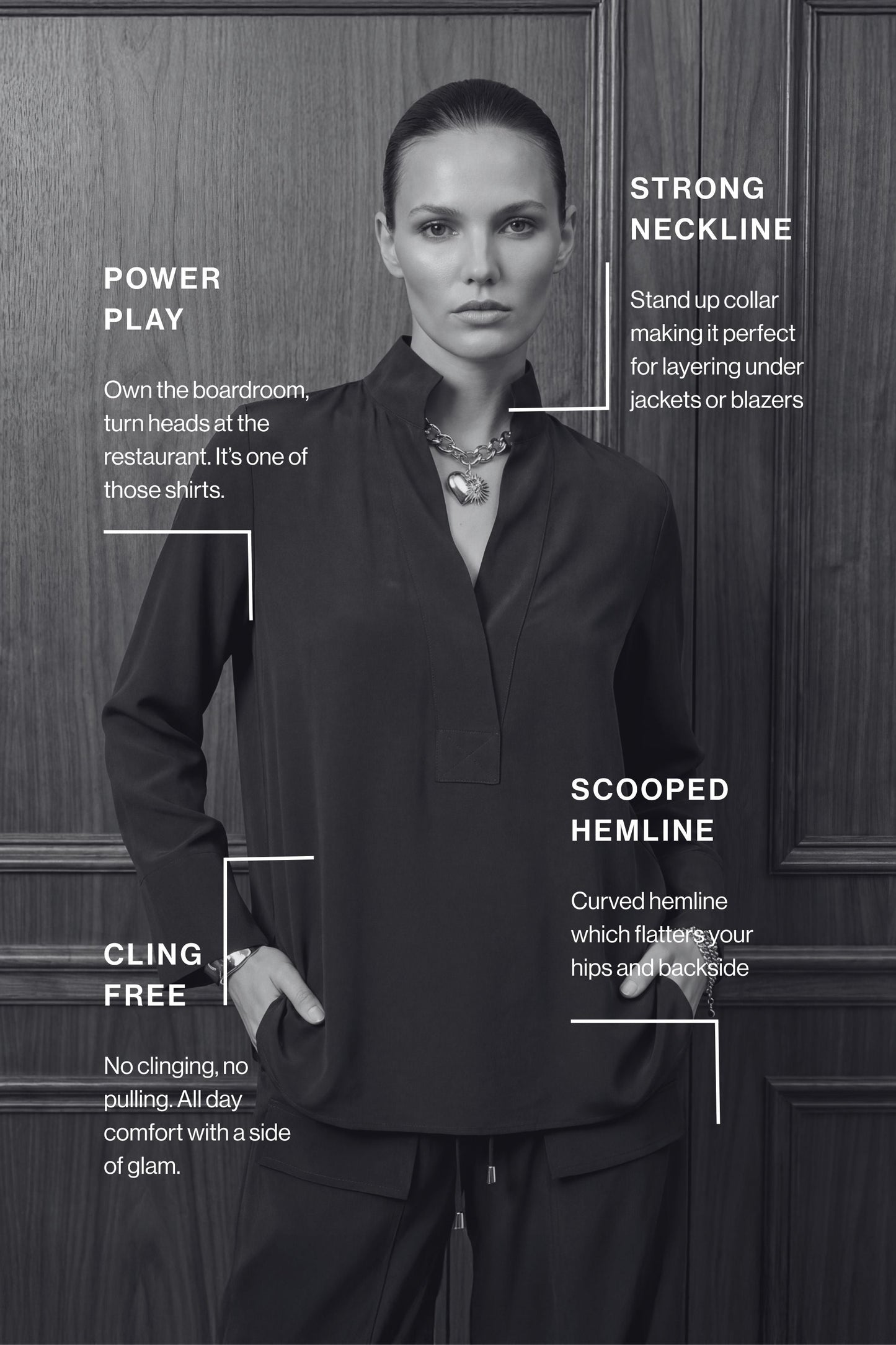 Forest Luxury Longline Blogger Shirt