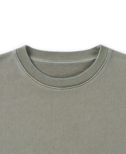 600 GSM 'Vintage Olive' Crewneck