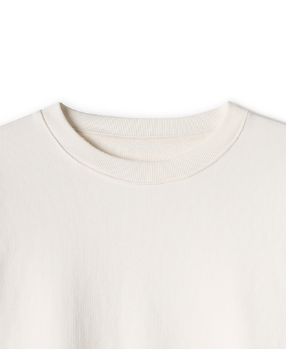 600 GSM 'Bone White' Crewneck