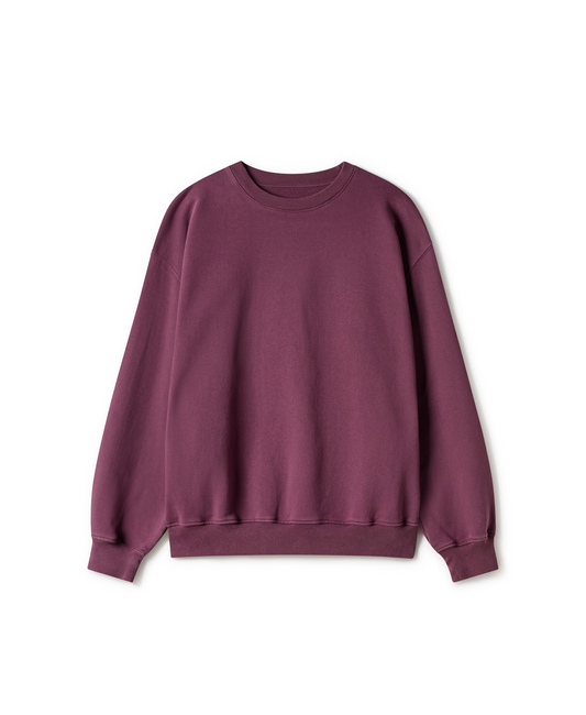 600 GSM 'Wine' Crewneck