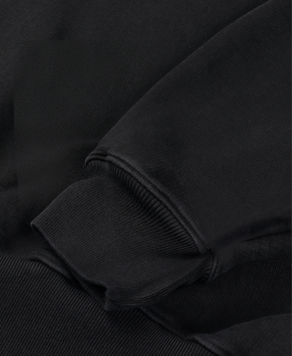 600 GSM 'Jet Black' Crewneck
