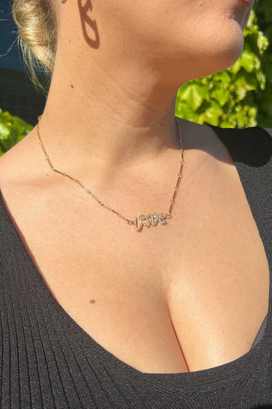 CLEAR LOVE NECKLACE S