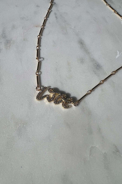CLEAR LOVE NECKLACE S