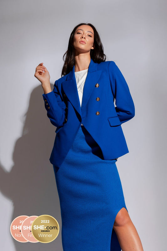 Deep Cobalt Ponte Sisca Blazer - Sale