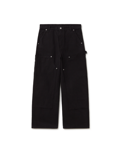 'Jet Black' Double Knee Pants