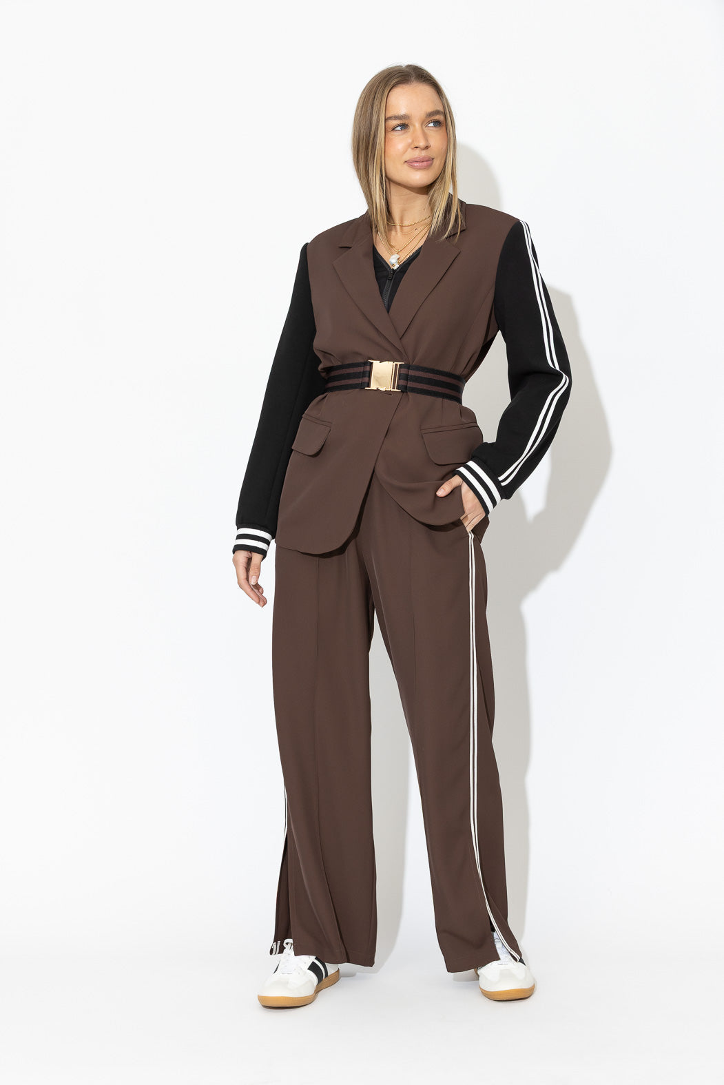Chocolate Euro Pintuck Sport Pant