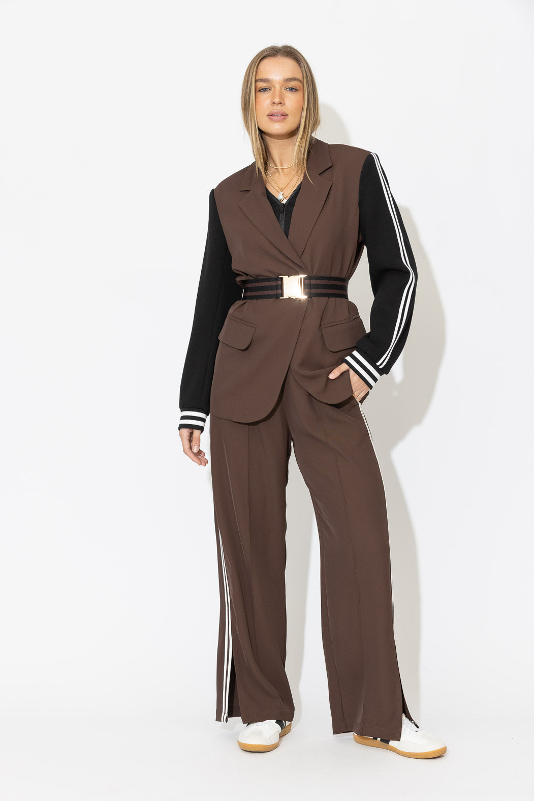 Chocolate Euro Pintuck Sport Pant