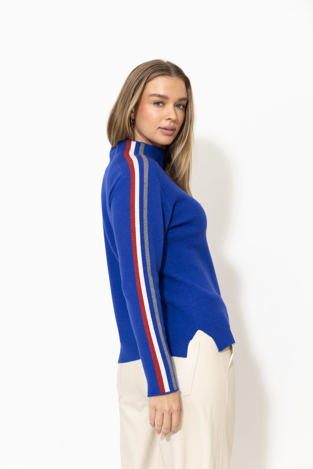 Cobalt Funnel Knit