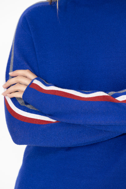 Cobalt Funnel Knit