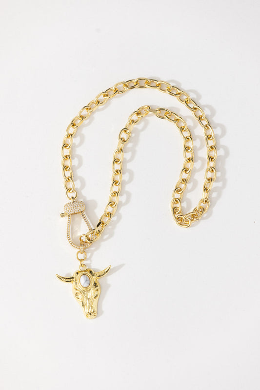 Gold Rodeo Diamonte Clip Necklace