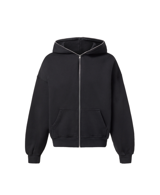 450 GSM 'Jet Black' Full-Zip