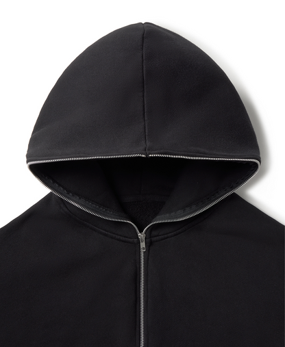 450 GSM 'Jet Black' Full-Zip