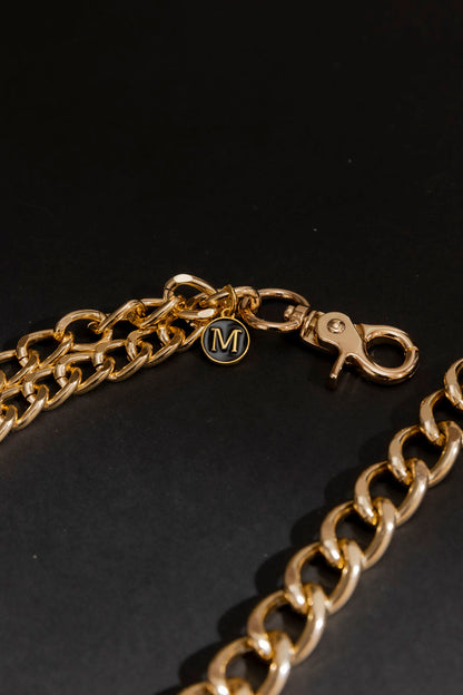 Gold Triple Coin Necklace