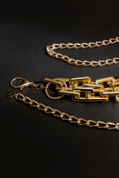 Double Strand Chain Belt Gold