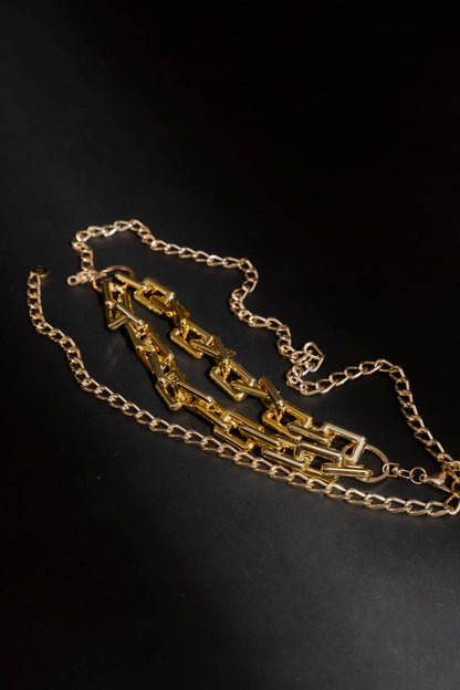 Double Strand Chain Belt Gold