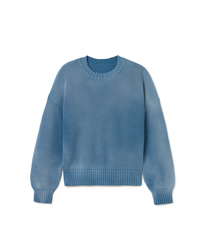 7 Gauge 'Faded Blue' Knit