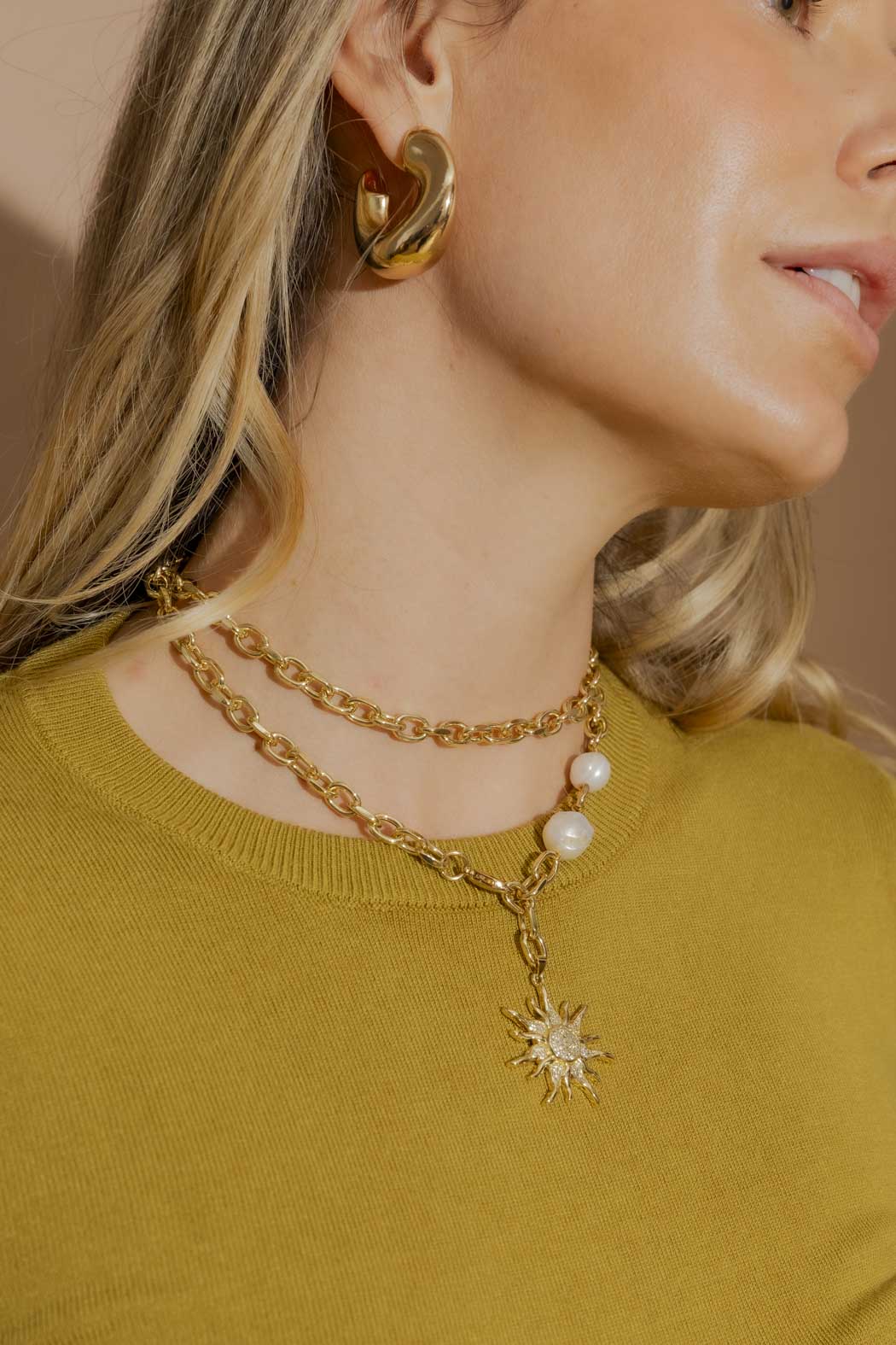 Gold Sun Necklace