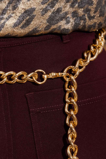 Gold Chain Tassel Belt Gold O/S