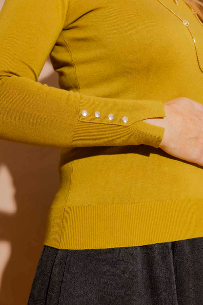 Chartreuse Fine Knit Crew Jumper Chartreuse S