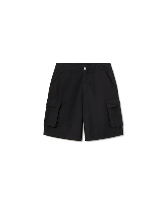 'Jet Black' Ripstop Short Cargo Pants
