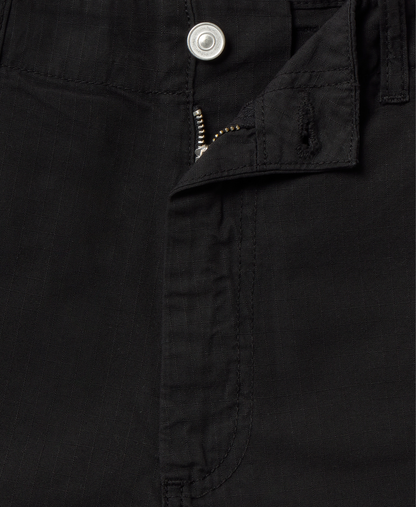 'Jet Black' Ripstop Short Cargo Pants