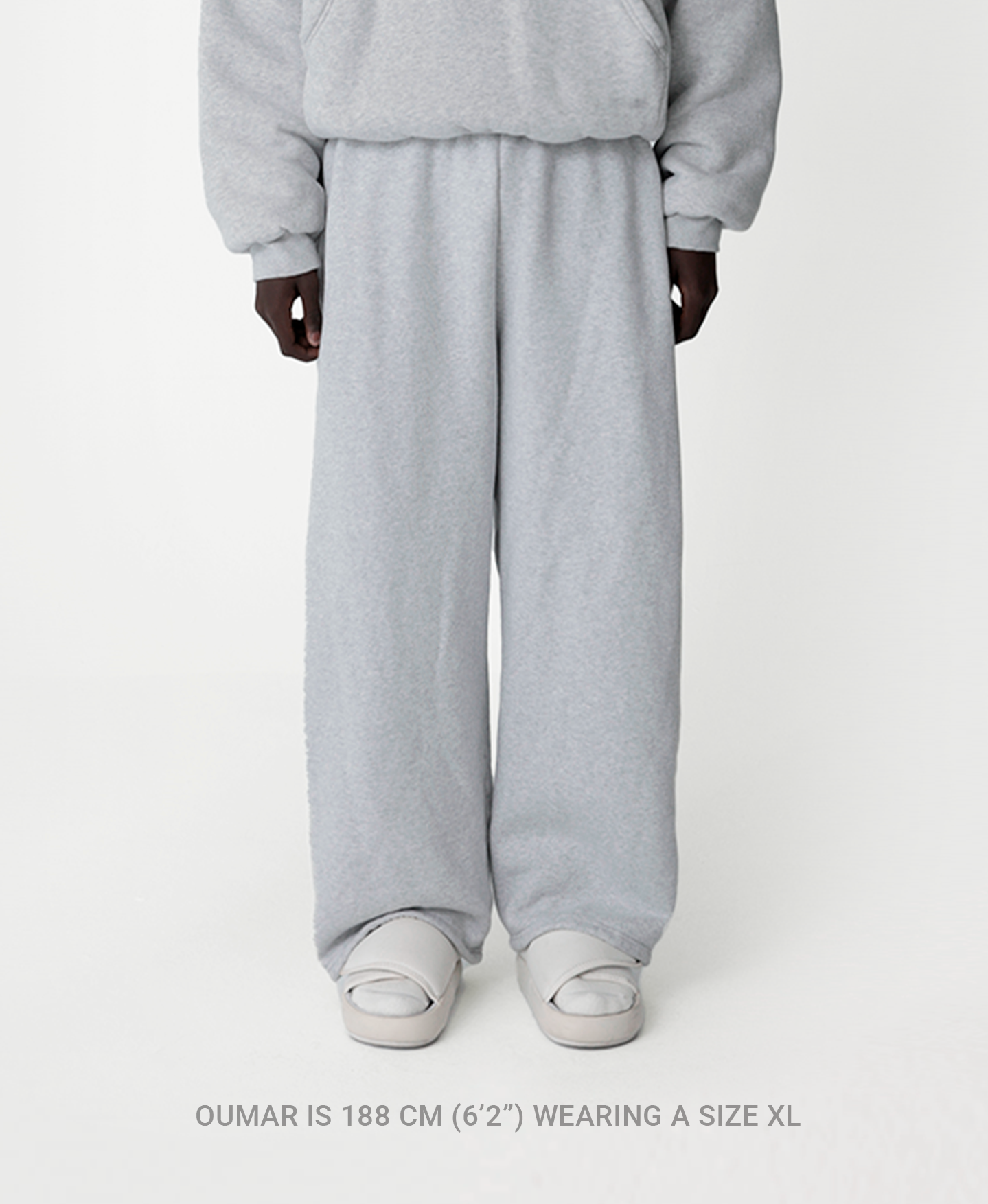 450 GSM 'Mud Gray' Straight-leg Pants