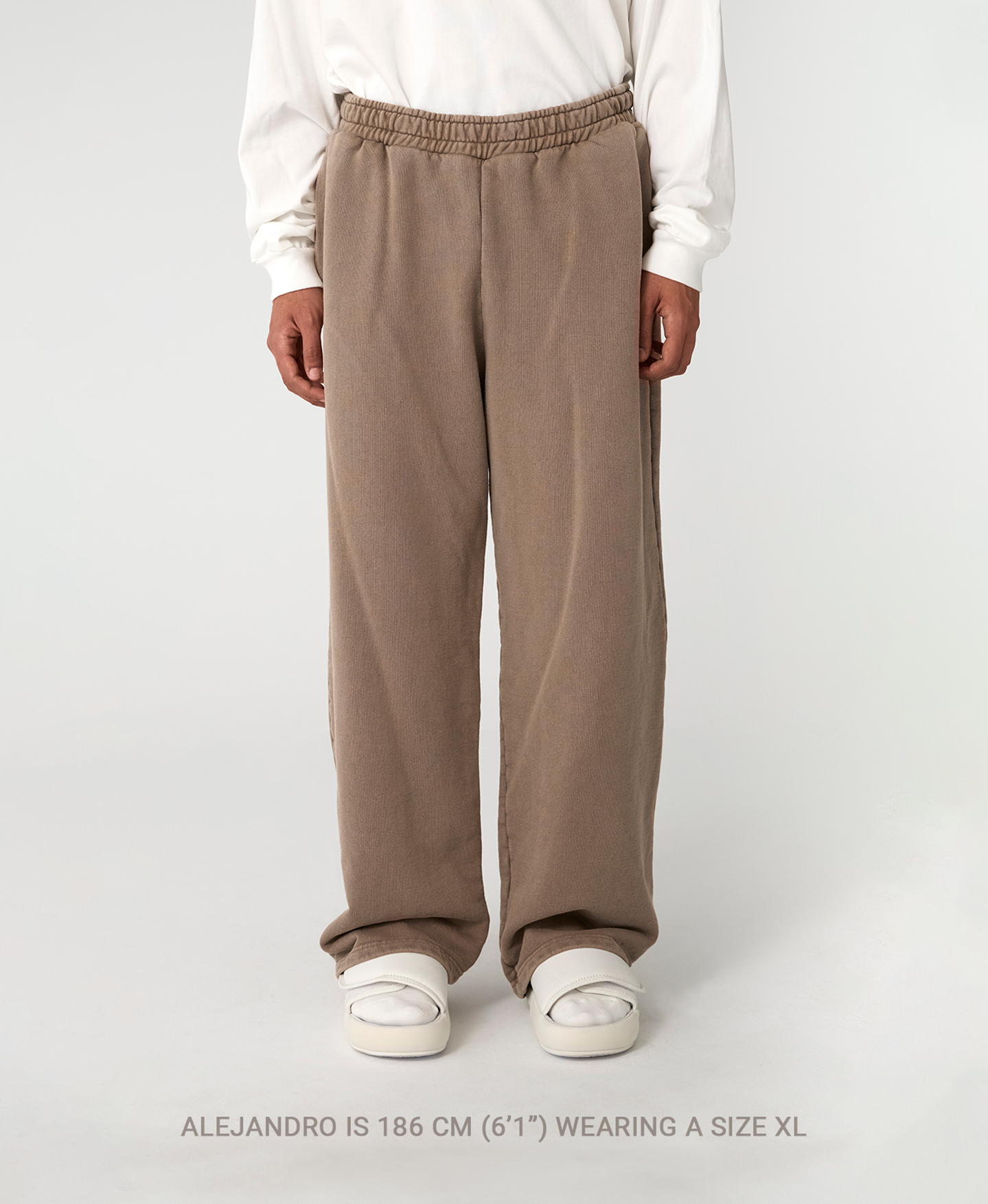 600 GSM 'Faded Black' Straight-leg Pants