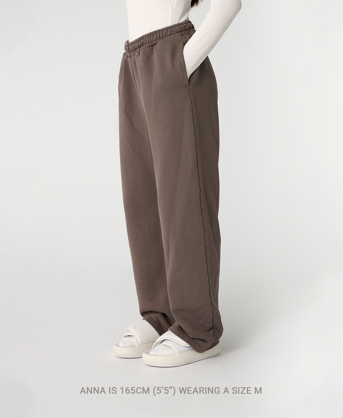 600 GSM 'Faded Black' Straight-leg Pants