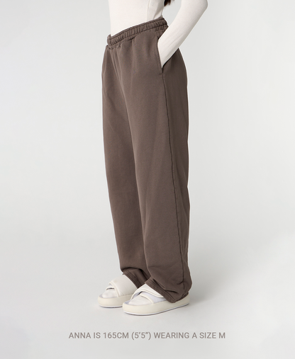 600 GSM 'Anthracite' Straight-leg Pants